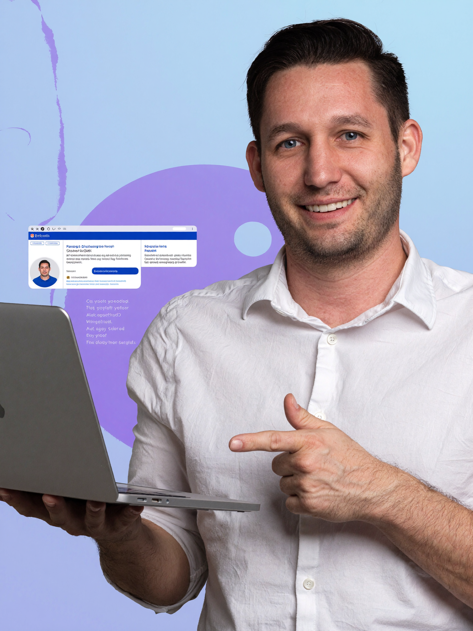 Professional with tablet